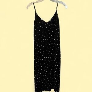 Reformation Black Starry Slip Dress